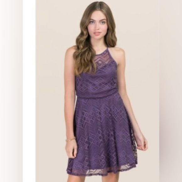 Francesca's Collections Dresses & Skirts - Francesca’s NWT purple lace halter mini dress